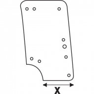 D8054 Szyba drzwiowa, górna prawa/lewa 1100x680 mm