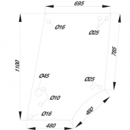 D8054A Szyba drzwiowa, górna 1100x695 mm