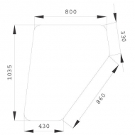 D8523 Szyba drzwi 1035x800 mm