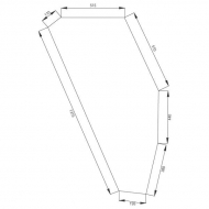 D9006 Szyba drzwi 1375x510 mm