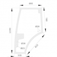 H816810030330N Szyba drzwi 1390x680 mm