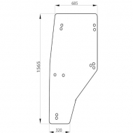 R141527N Szyba drzwi, lewa