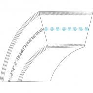 LG2000448 Pasek klinowy 12,7x711 mm