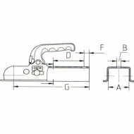 EM150VG Zaczep kulowy 1500 kg 70 mm