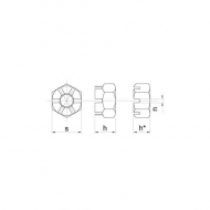 93522 Nakrętka koronowa wysoka kl. 8 ocynk Kramp, M22x2,5