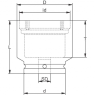 DPKM04 Klucz nasadowy 1/2" do nakrętki dociskowej KM / AN , 4