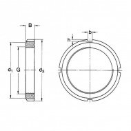 KM10 Nakrętka łożyskowa, KM/AN M50x1,5