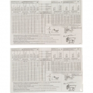 AC496995 Zdejmowana tabela nastawcza, naklejka, tabela wysiewu 