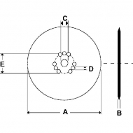 AC495197 Talerz czyszczący z łożyskowaniem, czarny kpl. pasuje do Accord 250 mm