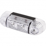 1400690800 Lampa obrysowa przednia biała 2 LED, 282, W-61, 12 V - 24 V, biała