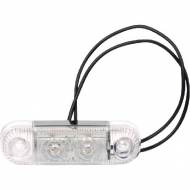 1400690800 Lampa obrysowa przednia biała 2 LED, 282, W-61, 12 V - 24 V, biała