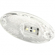 1400300309P Lampa obrysowa biała LED, 309p 12 V - 24 V, przednia
