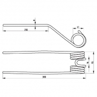 56815260020420 Palec przetrząsacza, 380 x 95 x 41, Ø 8
