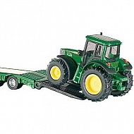 S01837 Ciężarówka z naczepą i dwoma Traktorami John Deere, SIKU
