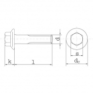 812VT Śruba Tensilock ocynk. M8x12