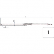 FT486189 Zęby ładowacza czołowego 45x1000