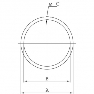7993RW45 Pierścień osadczy okrągły typ RW, 45 mm