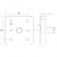 00645020 Płyta do wspawania 130x115 mm 6 otworów M20 Annaburger Scharmüller