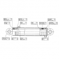 2477180 Cylinder hydrauliczny, 63/40/640/850, Stoll