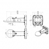 8003309 Zaczep kulowy K80, 100 x 110 / 8xM16, Walterscheid