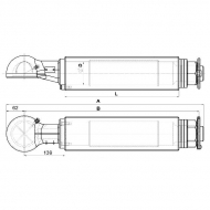 00658900A02 Zaczep kulowy obrotowy 60 mm Scharmüller do przyczep, obciążenie max. 1000 kg