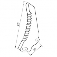 5600434072 Nóż rotora przyczepy, 413 x 167 x 5