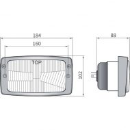 LA80162 Reflektor H4, 184x102 mm