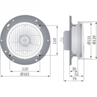 LA80153 Reflektor okrągły H4, 139 mm