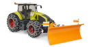 U03018 Ciągnik Claas Axion 950 z łańcuchami i pługiem odśnieżnym 1:16 Bruder