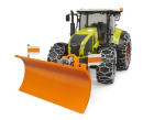 U03018 Ciągnik Claas Axion 950 z łańcuchami i pługiem odśnieżnym 1:16 Bruder