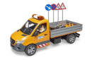 U02677 Mercedes-Benz Sprinter komunalny z modułem światło-dźwięk i figurką 1:16 Bruder