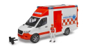 U02676 Mercedes-Benz Sprinter ambulans z ratownikiem 1:16 Bruder