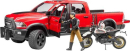 U02502 Pickup RAM 2500 z motocyklem Ducati Desert Sled i motocyklistą 1:16 Bruder