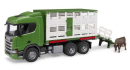 U03548 Scania Super 560R do przewozu bydła z krową 1:16 Bruder