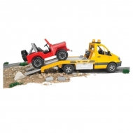 U02535 Ciężarówka Mercedes Benz pomoc drogowa z Jeepem