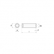 916825P025 Wkręt dociskowy z końcem wgłąbionym 45H ocynk Kramp, M8 x 25 mm