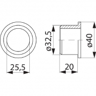 VF06246795 Tulejka podbieracza 25,5 x 32,5 x 20