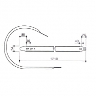 0008214392KR Osłona podbieracza, pasuje do Claas Quadrant, Rollant