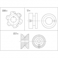 NW10316002 Rolka zwrotna łańcucha 10x31 Ø 35