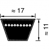 VB171880 Pas klinowy B/17, 1880 mm