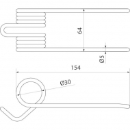 KB8876437N Palce podbierające pasują do Kubota, Kvernelandv, Vicon KB8876437