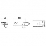 VF1661886886 Palec podbieracza, 167 x 65 x 27, Ø 5,5