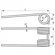 5040VF16618933 Palec podbieracza, 168 x 64 x 27,5, Ø 5,5