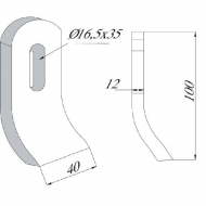 95722012 Bijak 40x12 mm pasuje do Herder