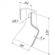 CK3210 Nóż bijaka JF 90x120