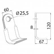 CK5400 Nóż bijaka Sicma