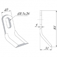 CK5540 Nóż bijaka SMA