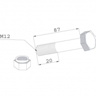 BH2670 Śruba M12x87 Gilbers