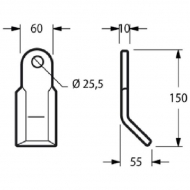 CK1100 Nóż bijaka, pasuje do Agrimaster