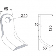M03400406RN Nóż bijaka